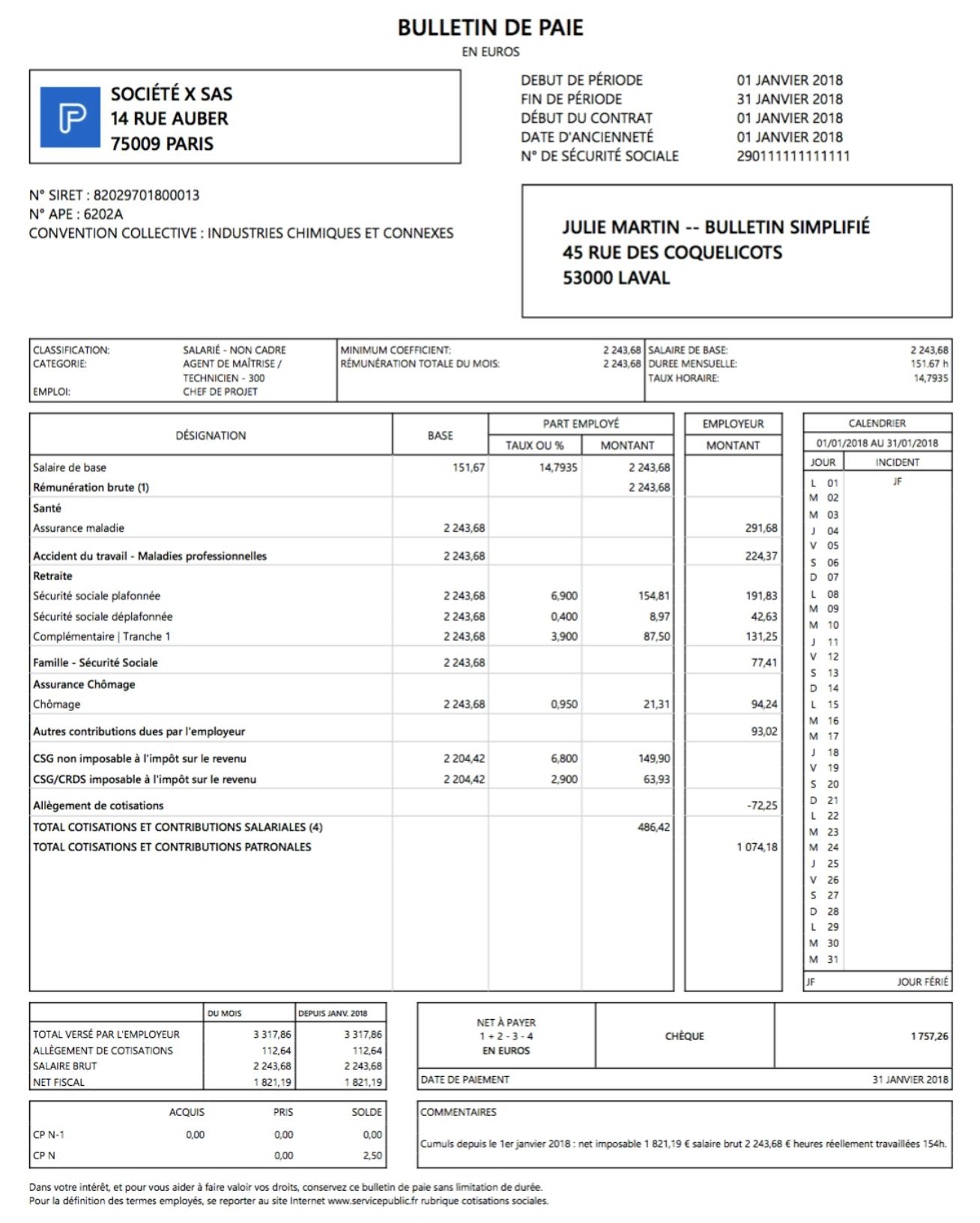 Bulletin de salaire simplifié en 2021 : définition, mentions ...